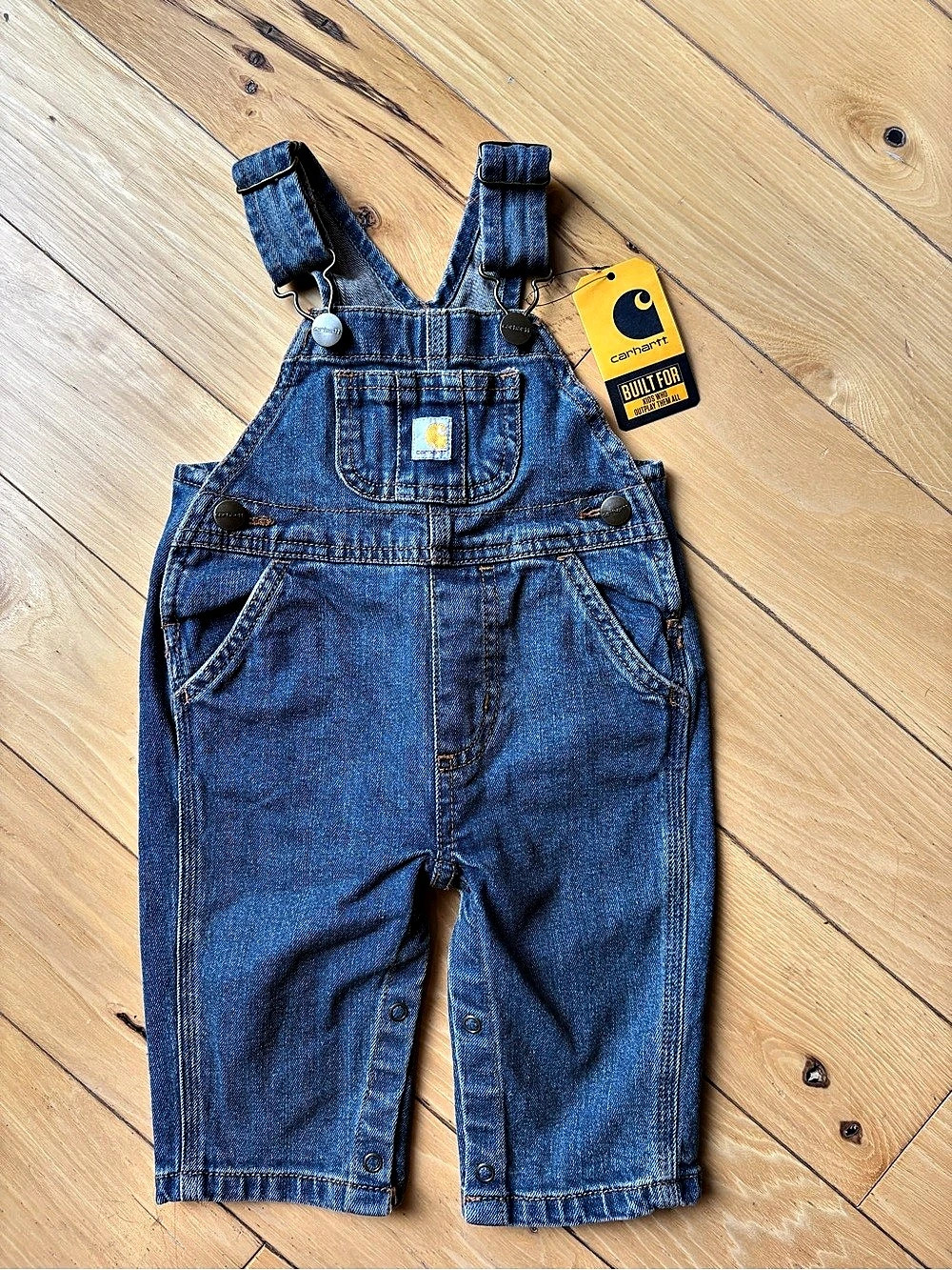 Carhartt Loose Fit Denim Bib Overall Blue Baby 3M